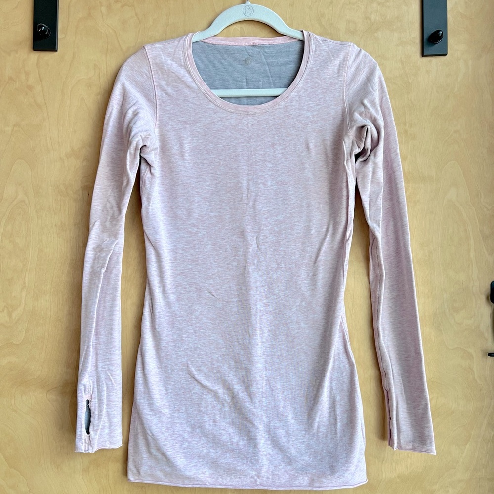Lululemon long sleeve reversible shirt.